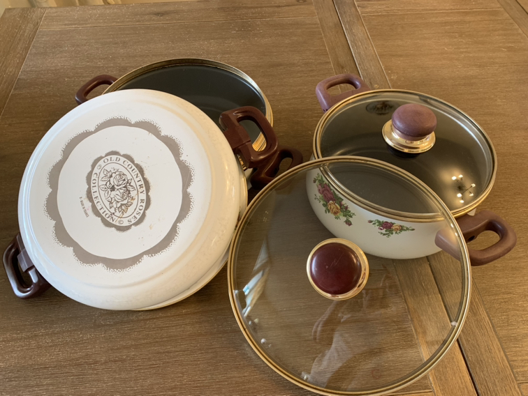 Royal Albert old country roses set of 3 cookware - photo 5