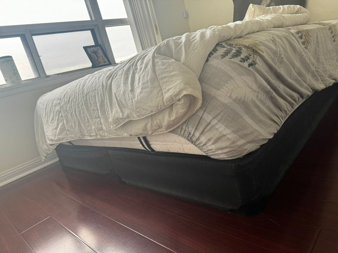 Queen size mattress with split queen size bed box - photo 2