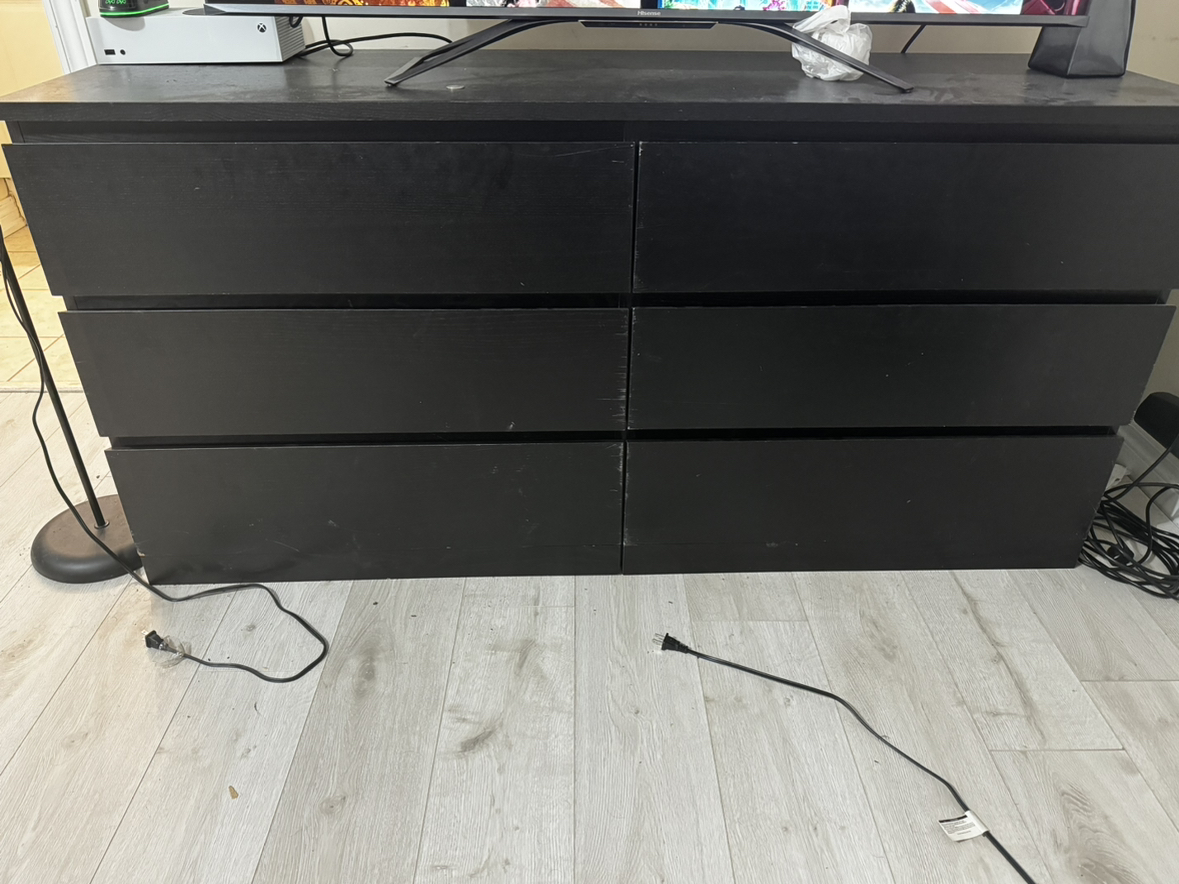 Ikea Malm dresser black