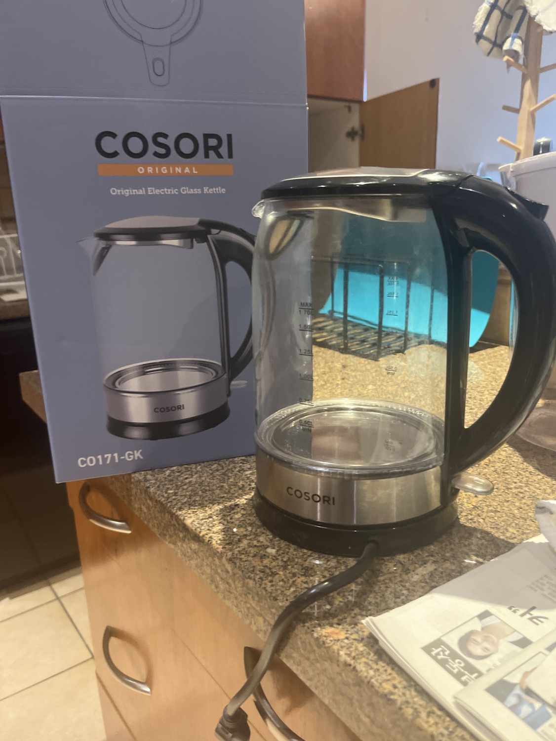 Electric glass kettle
