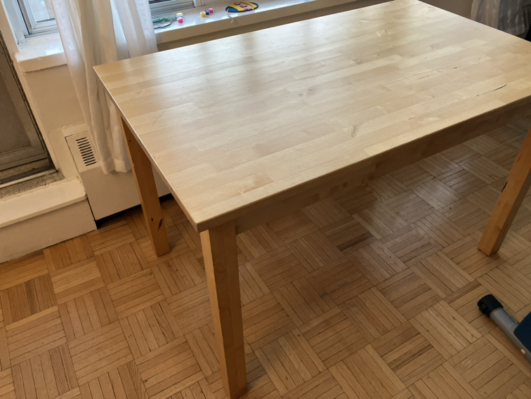 Wood dining table Ikea