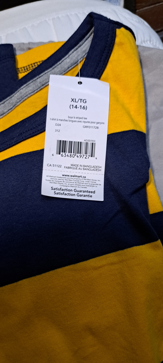 BNWT Yellow and Blue striped tee image indicator(2)