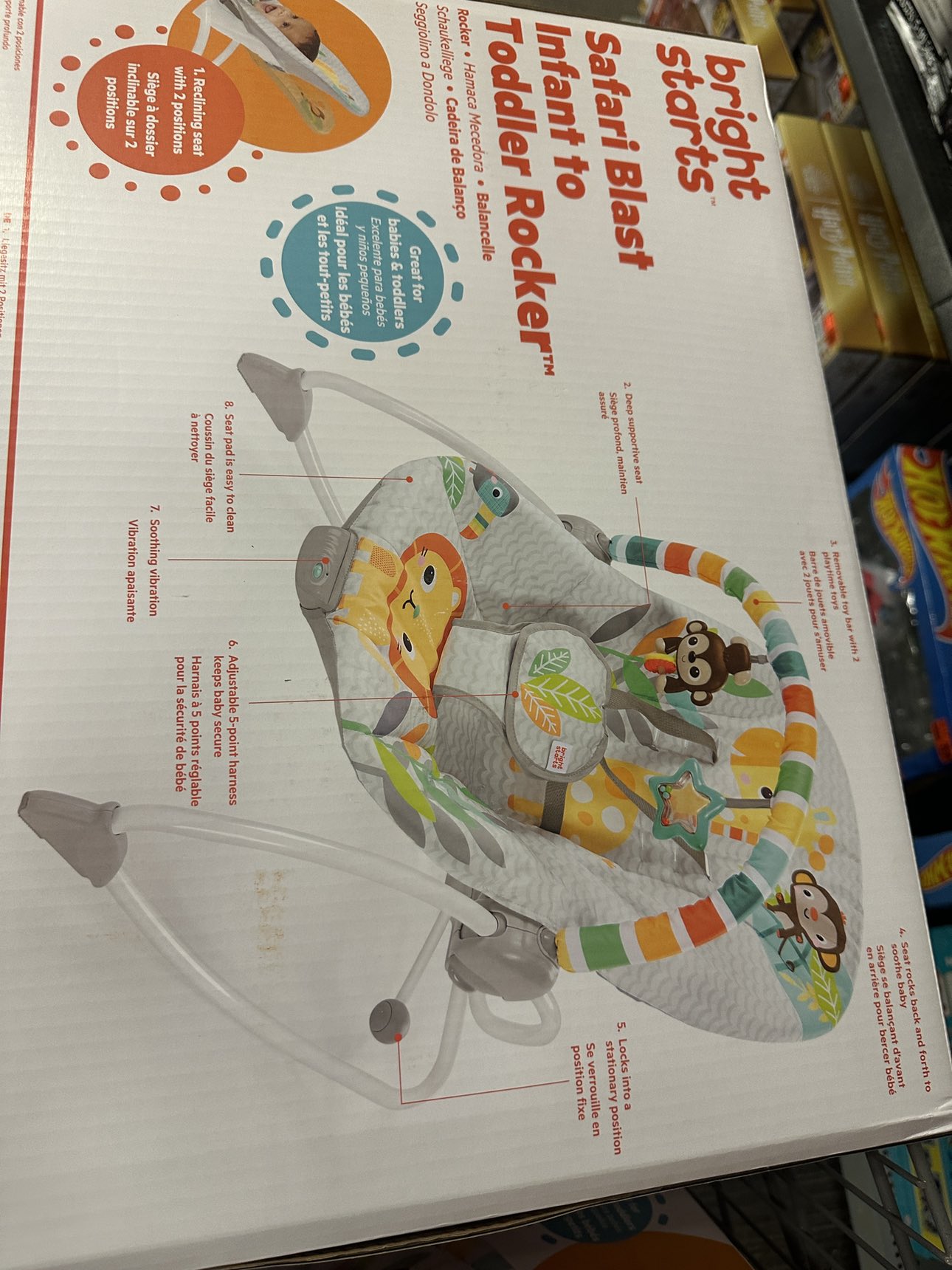 Brandnew Bright Starts Safari Blast Infant to Toddler Rocker - photo 2
