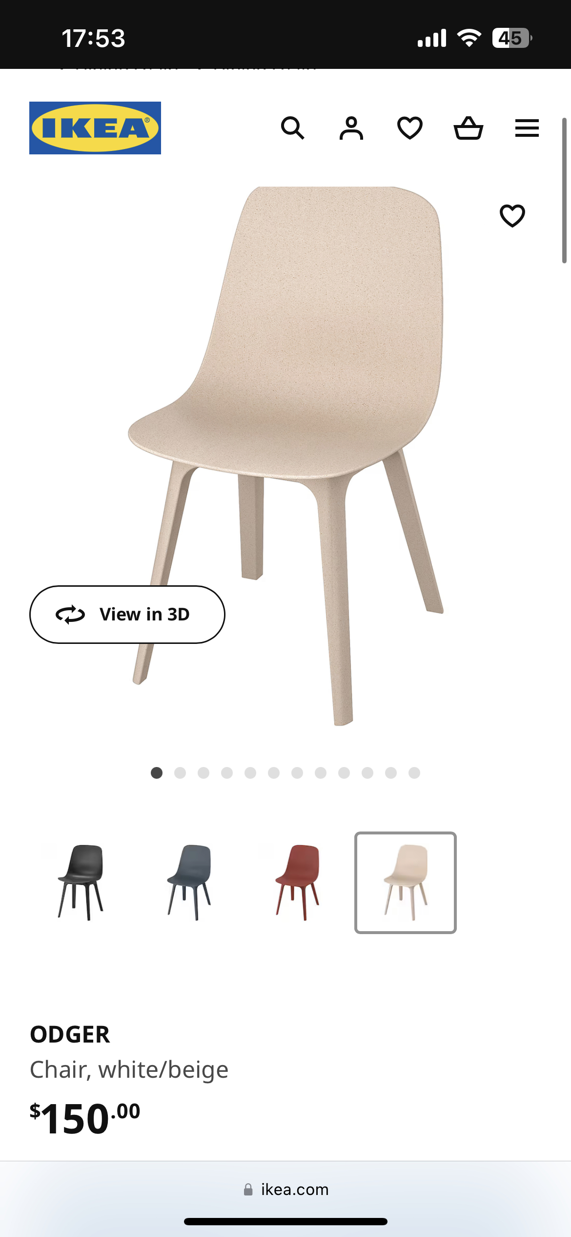 ♥️50% DISCOUNT♥️ IKEA ODGER Chair (Beige, but looks like Pink) - photo 3