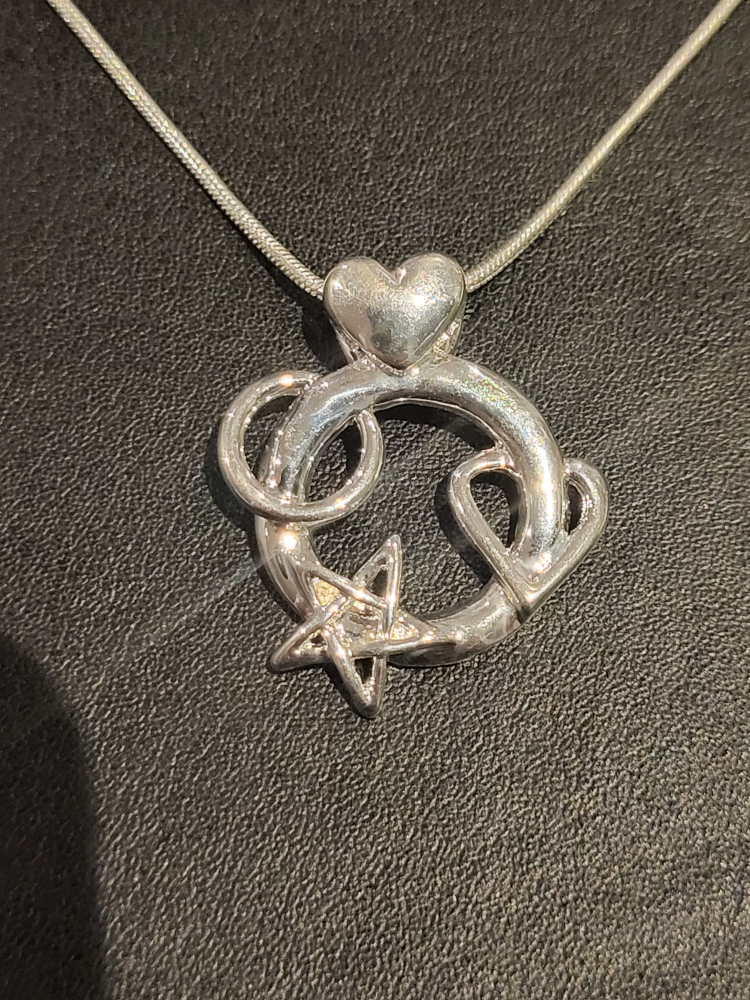 Love you to the moon and back Sterling Silver Necklace image indicator(2)