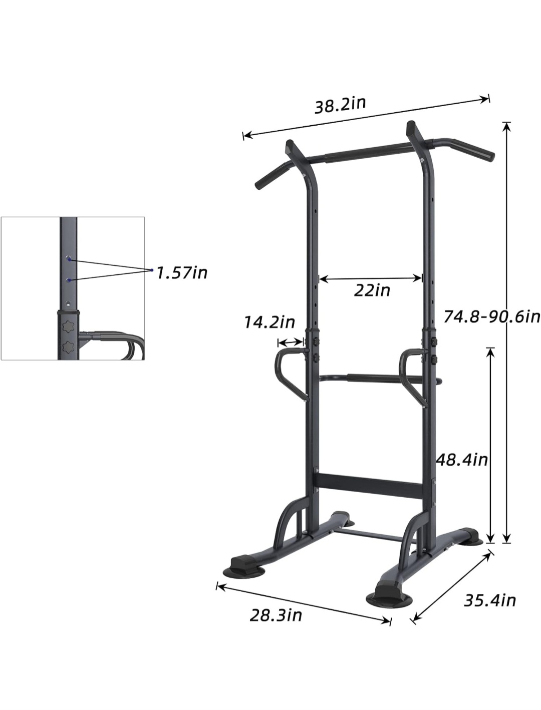 Adjustable pull up and dip station - photo 3