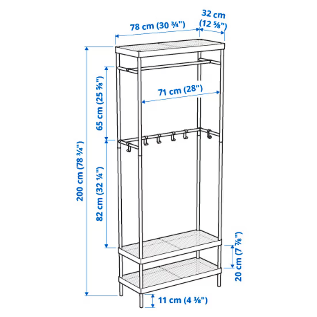 IKEA coat rack with shoe storage - photo 2