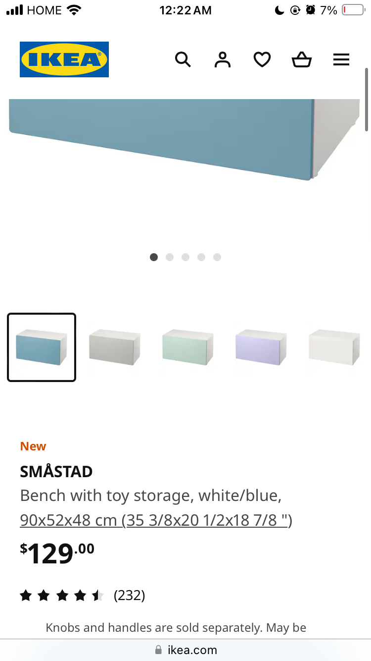 IKEA bench with storage and pad - photo 3