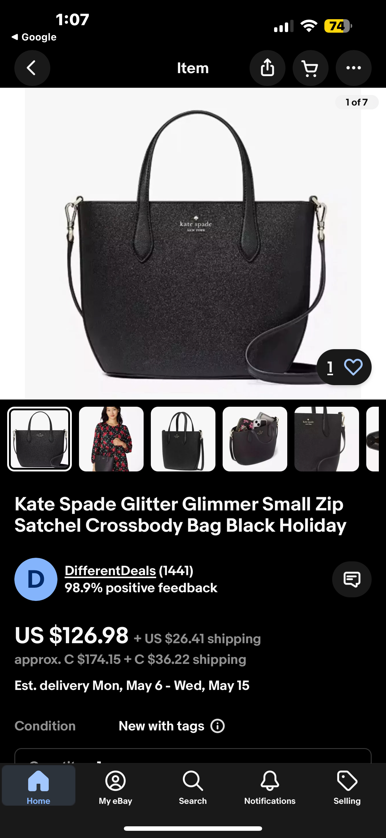 Kate spade shoulder bag crossbody /new - photo 2