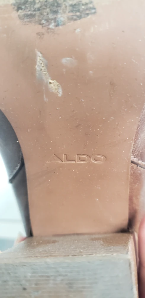 ALDO Brown Leather Chelsea Heel Boots - Size 7 image indicator(6)