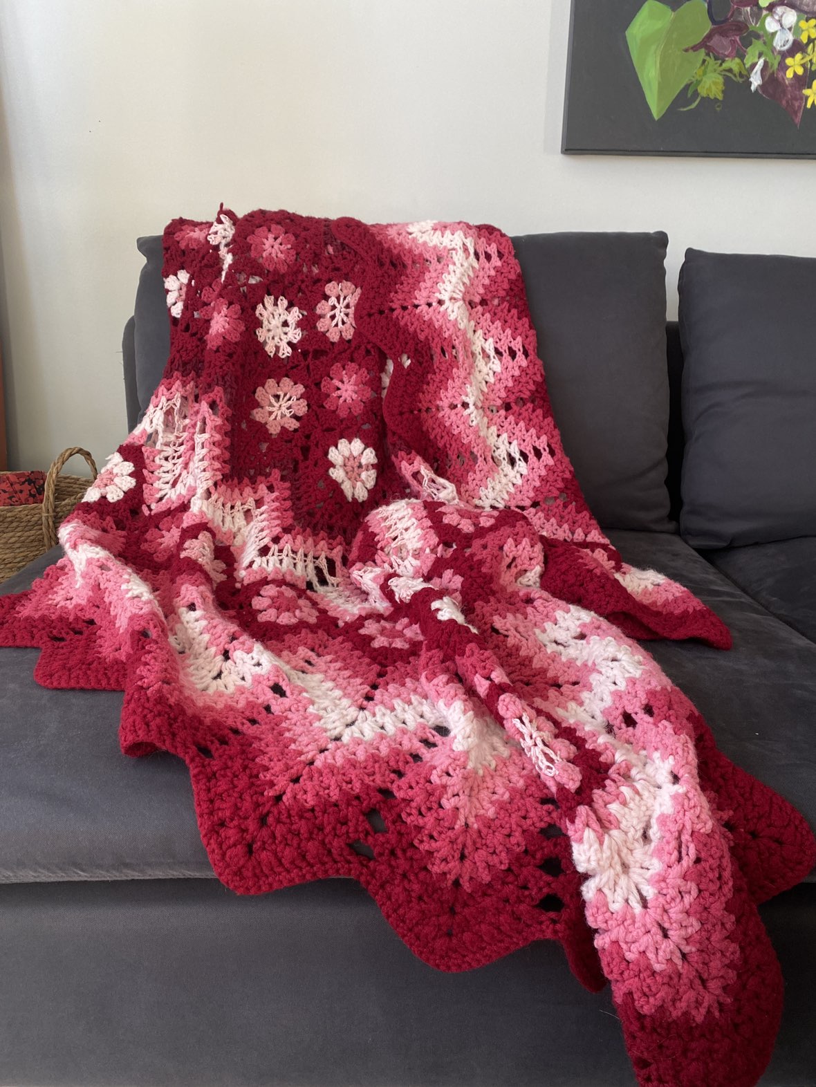 Vintage floral afghan