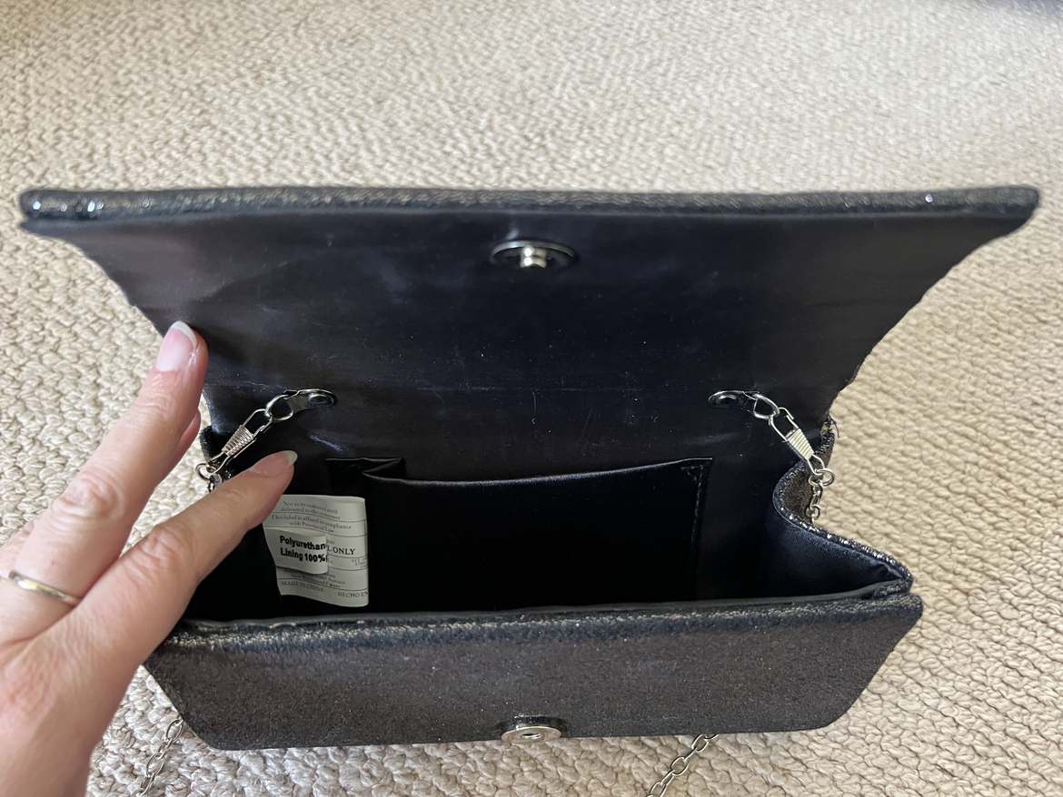 Evening Clutch Bag Handbag Purse- black - photo 4