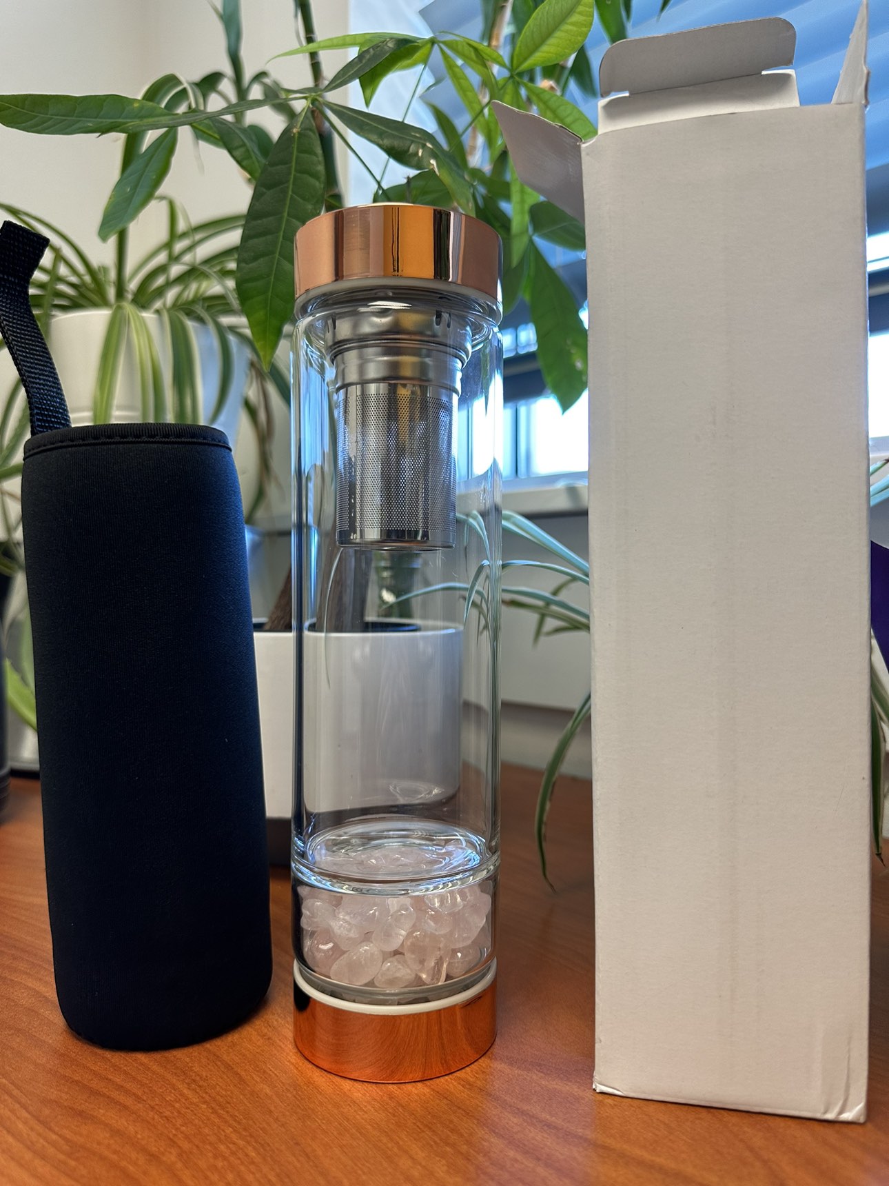 Crystal tea infusion bottle