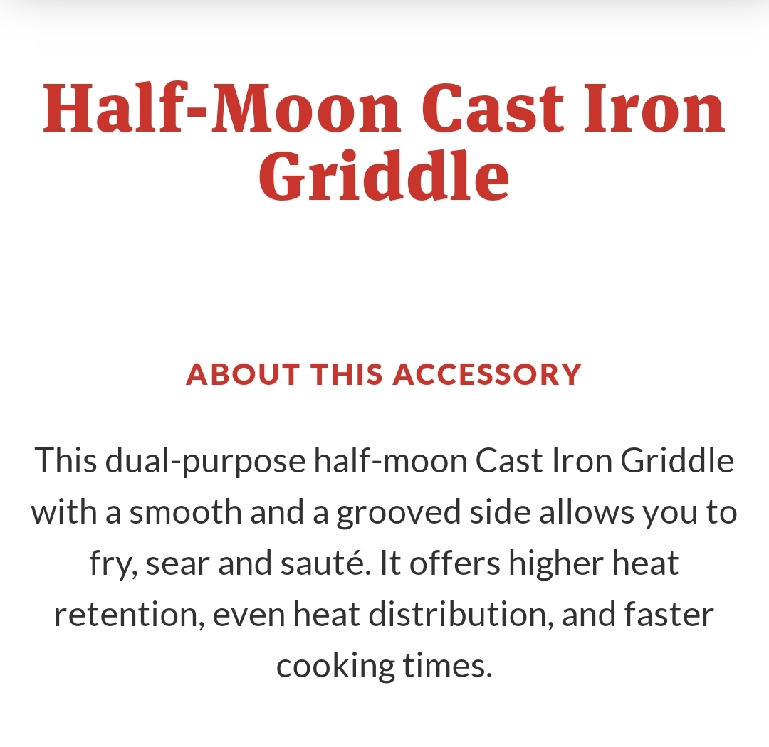 [BRAND NEW] Primo Cast Iron Griddle for Primo Oval JR image indicator(3)