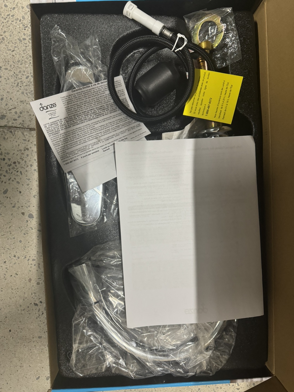 BN Danze Terrazo Single Handle Pull Down Kitchen Faucet, Chrome image indicator(3)