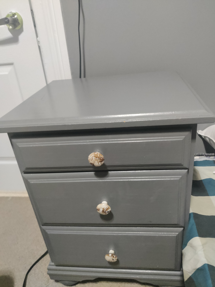 wooden side table with 3 drawer