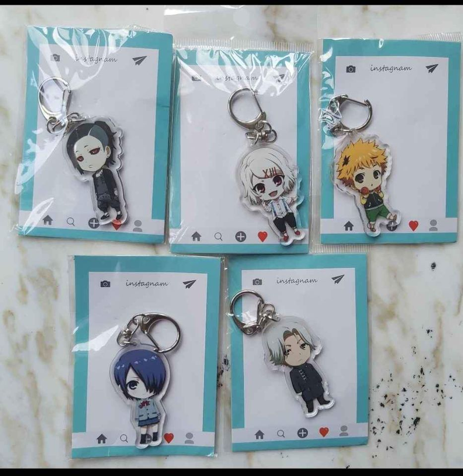 Tokyo ghoul anime keychains