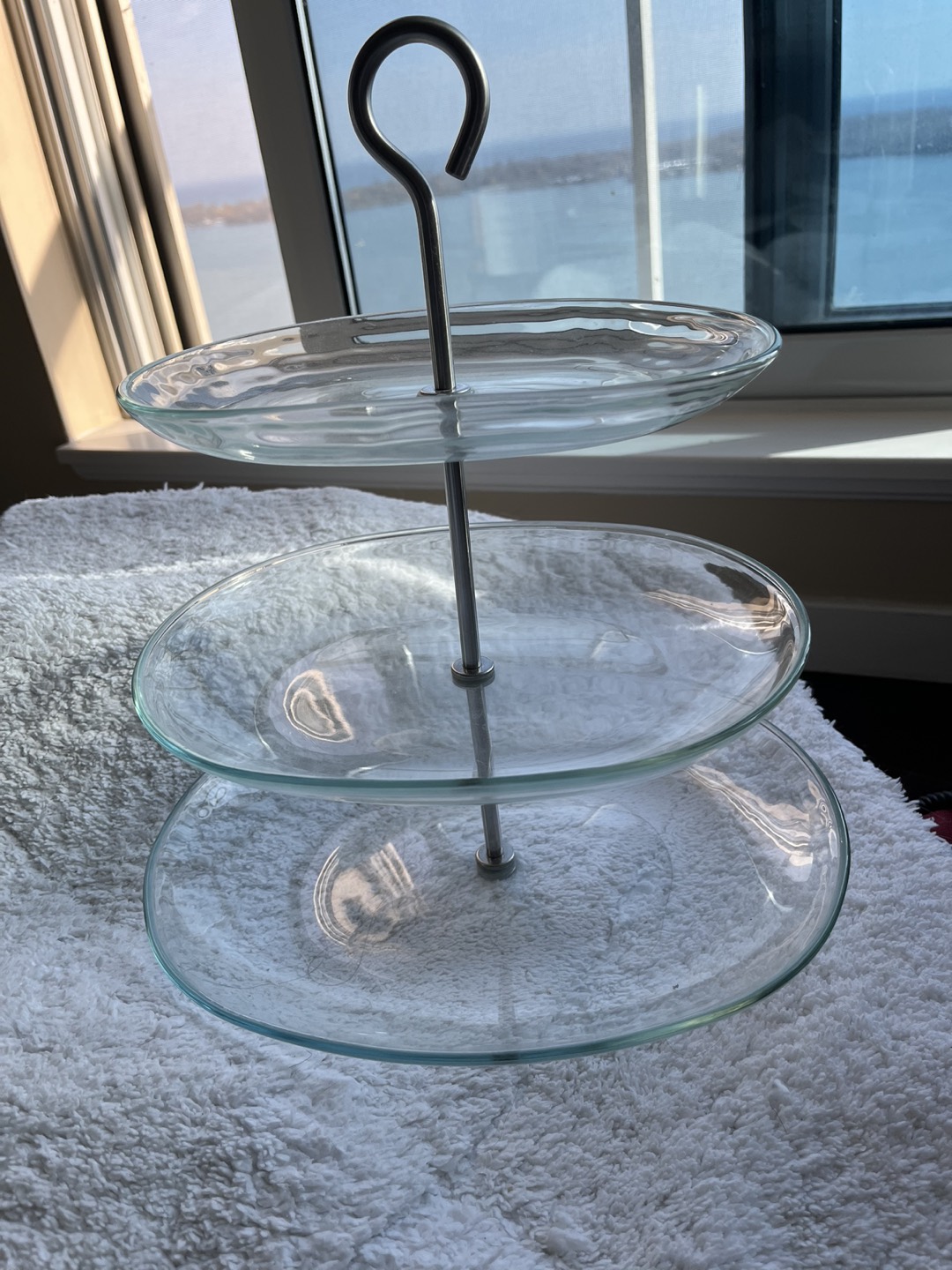 Glass 3-tier cake stand/display image indicator(2)