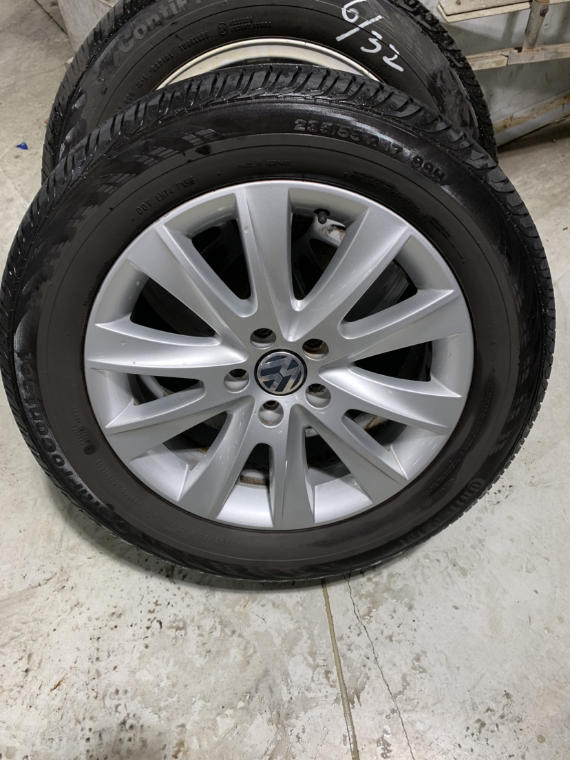 VW OEM Alloy Rims with Four Continental tires - photo 4
