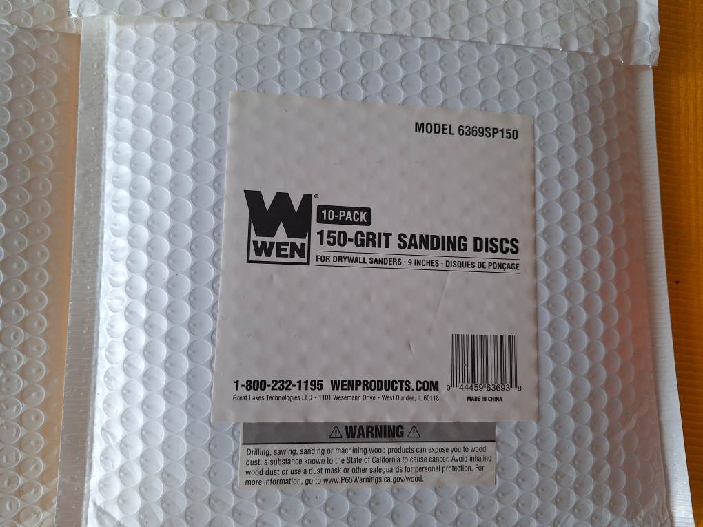 2 New Wen 10 Pack 150 Grit Sanding Discs Sand Paper image indicator(2)