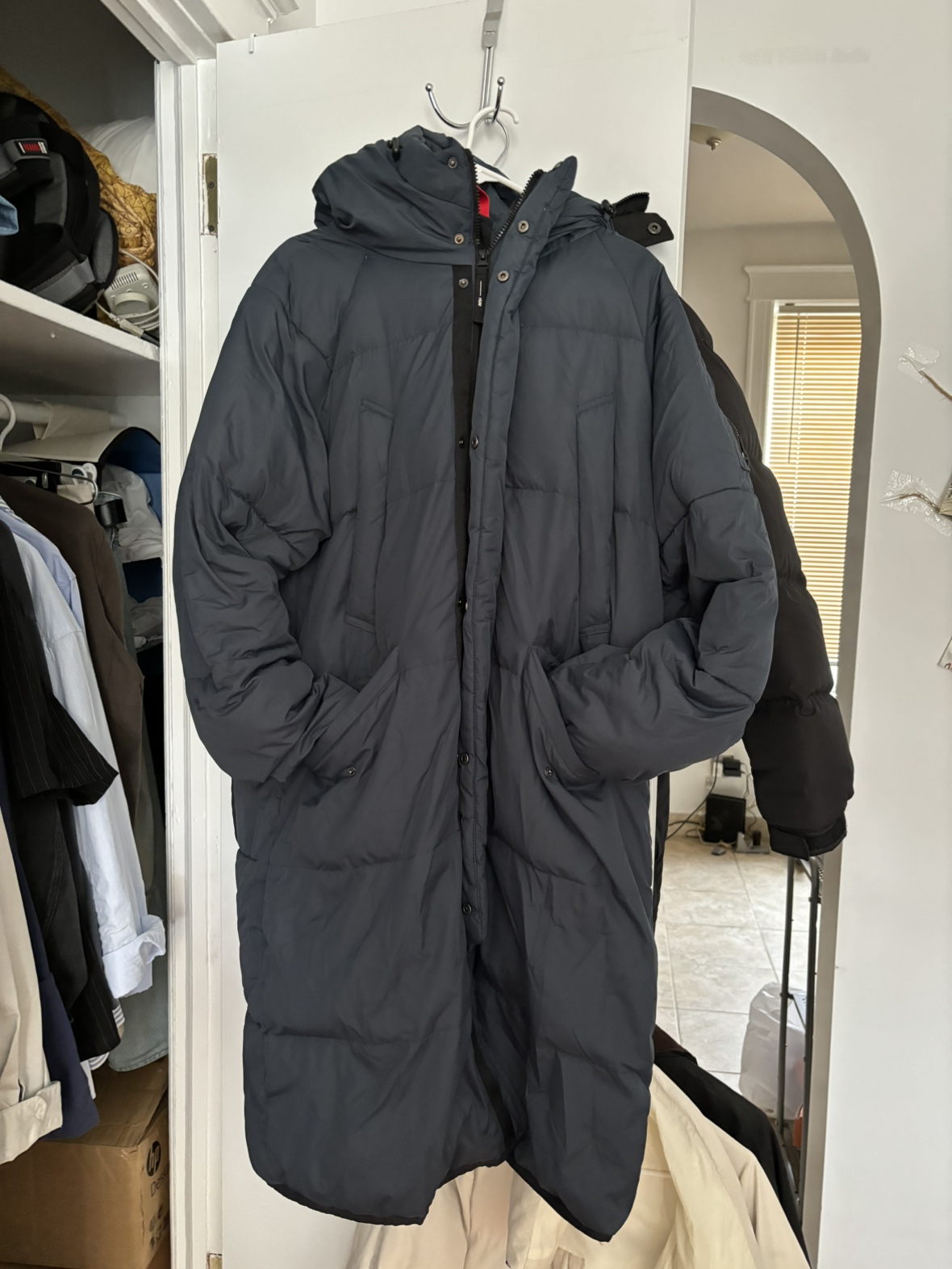 Long Padding Parka Overfit (dark navy) - photo 2
