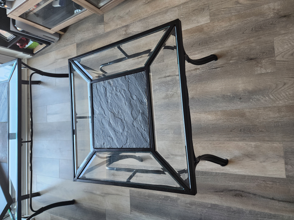 Glass and stone coffee table and 2 side table - photo 3