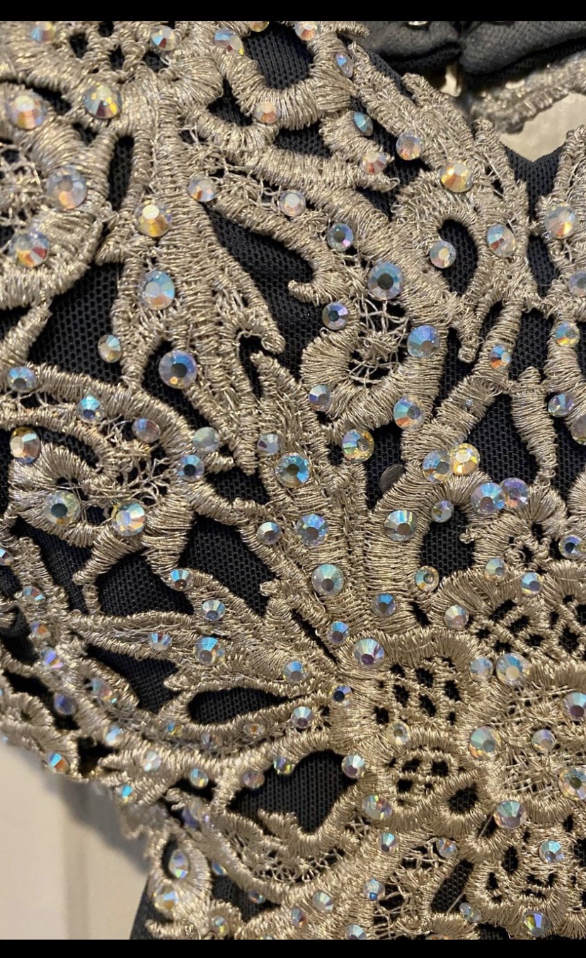 LaFemme Size 4 Charcoal Grey Prom Dress image indicator(3)