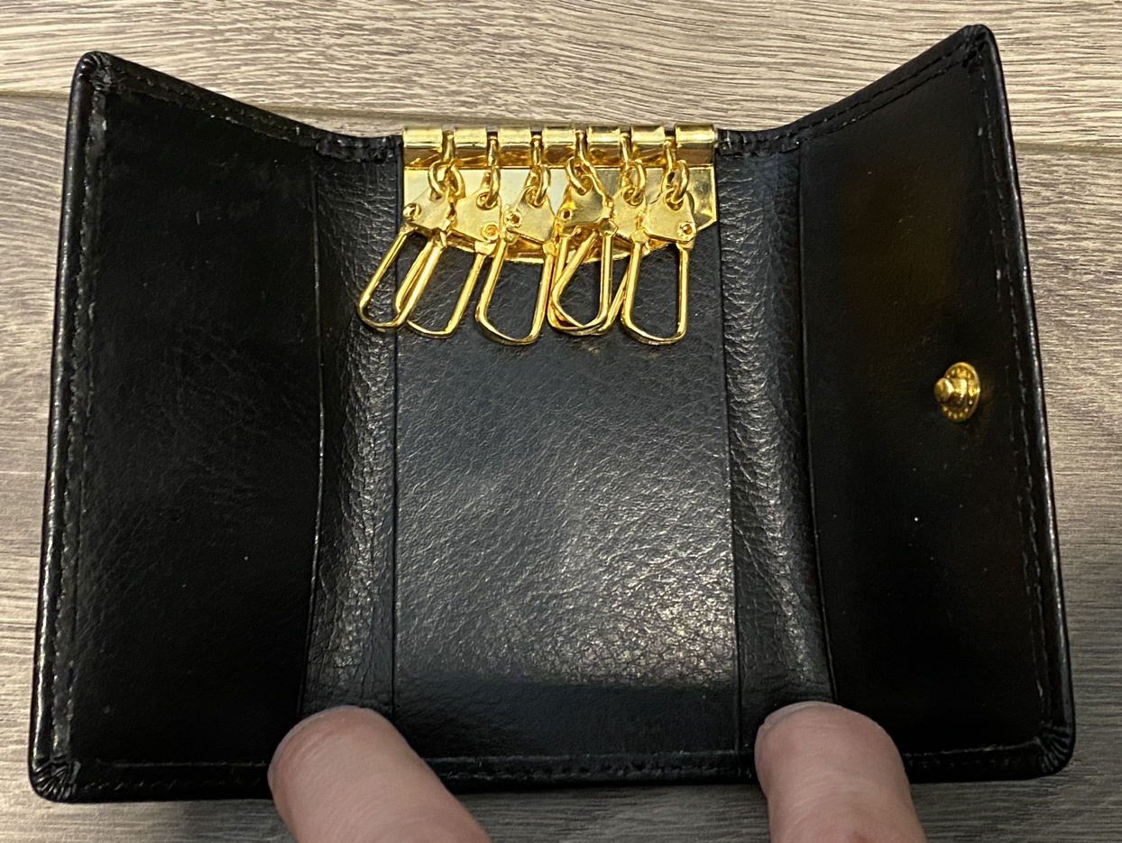 Unisex leather wallet key holder image indicator(2)