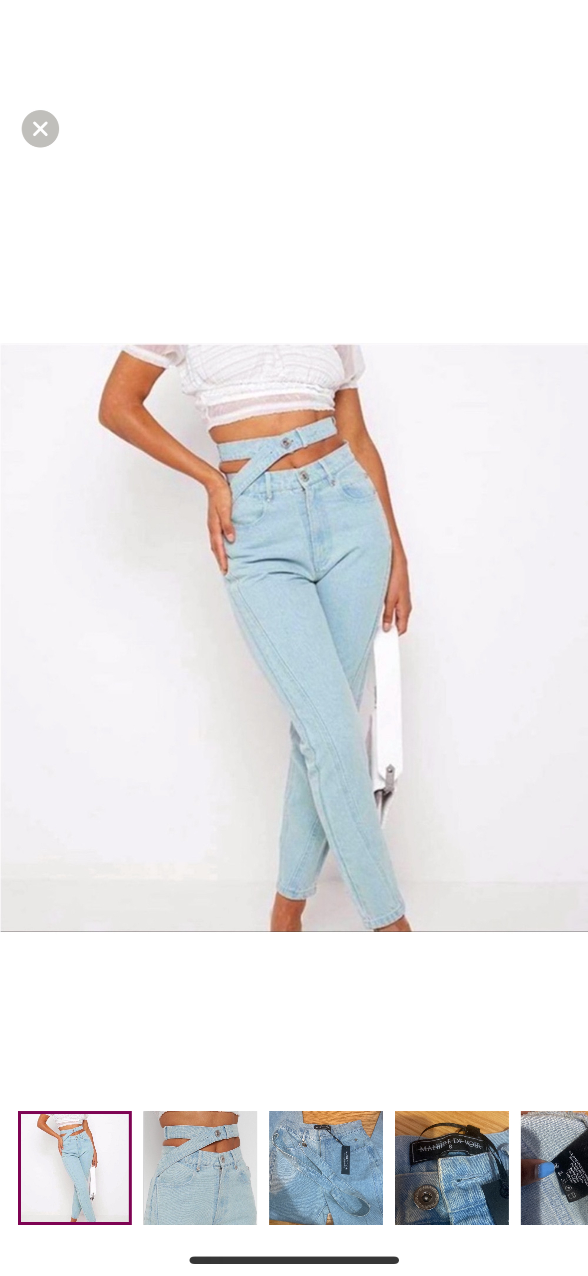 Maniere De Voir Split waistband mom jeans Womens uk 8 thumbnail