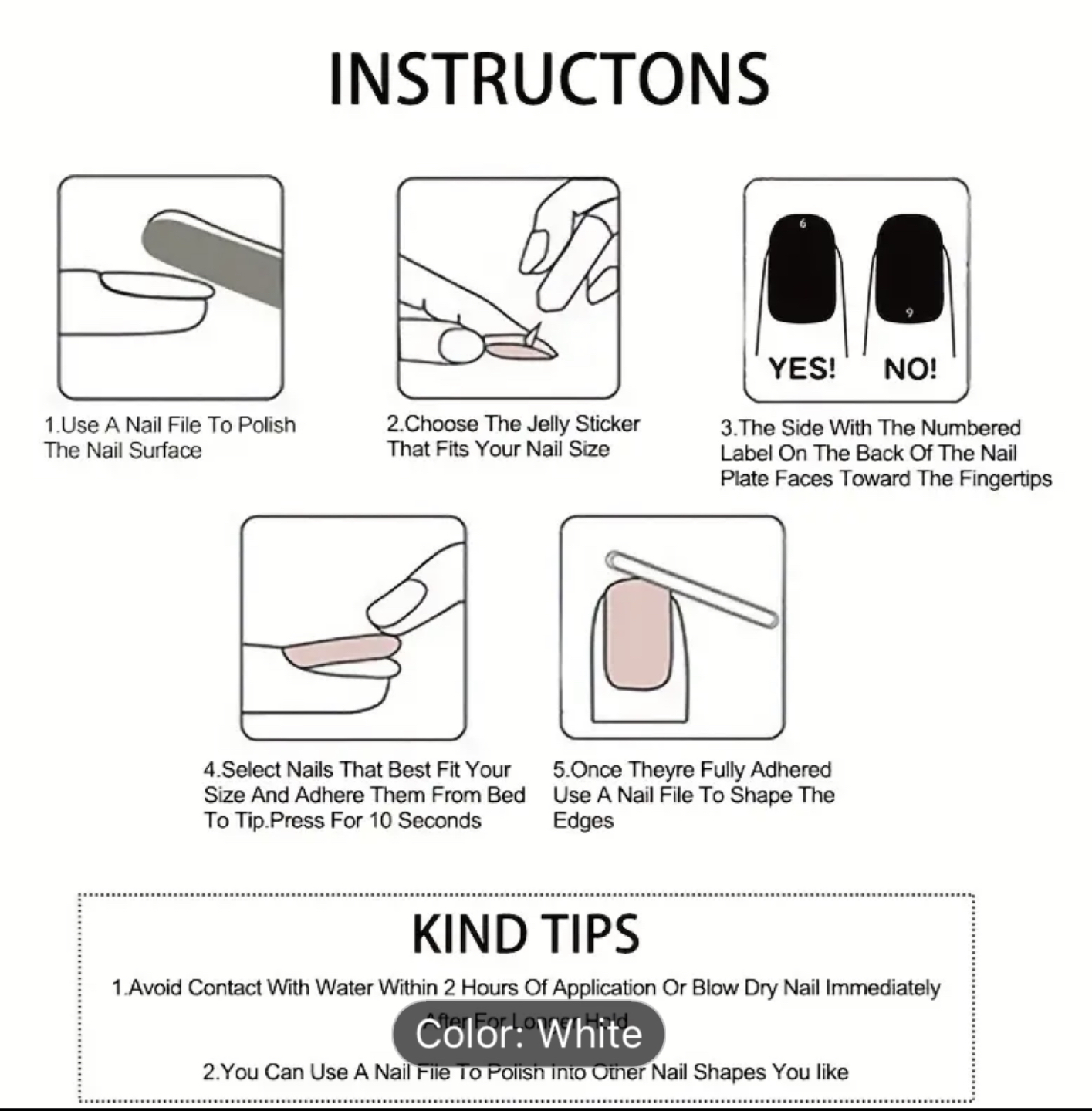 Nails Minimalist , Full Cover Fake Nails image indicator(7)