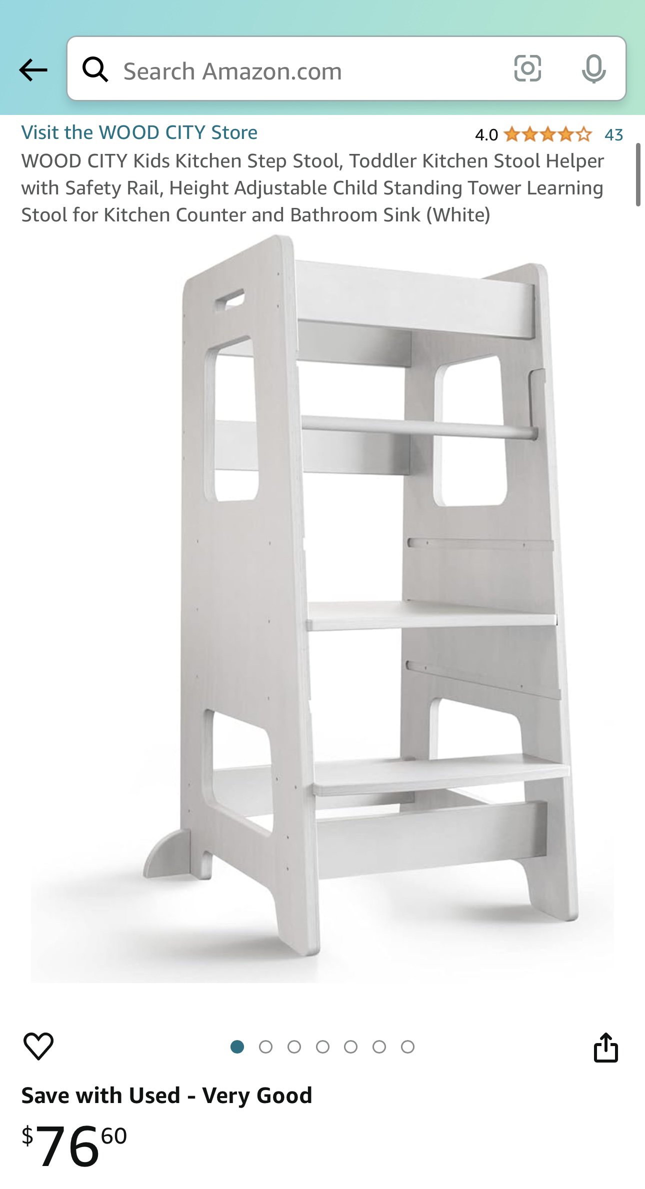 (moving sale) Toddler Kids Kitchen Step Stool Helper. image indicator(5)