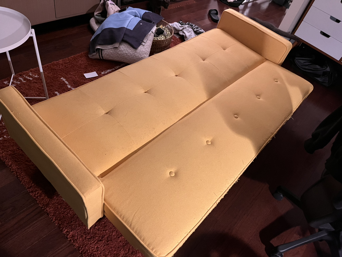 Yellow Futon/Couch - photo 2