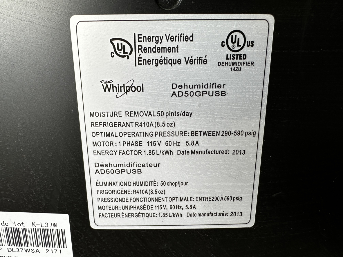 Whirlpool dehumidifier - photo 3