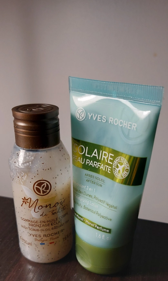 Monoi Sunscreen and Body Scrub in Oil