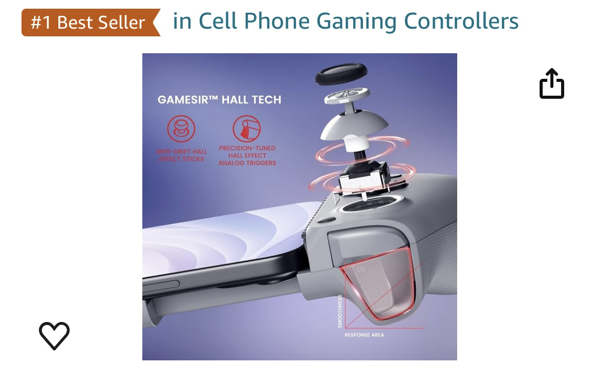 G8 GameSir Galileo Type-C wired Mobile Gaming Controller - photo 3