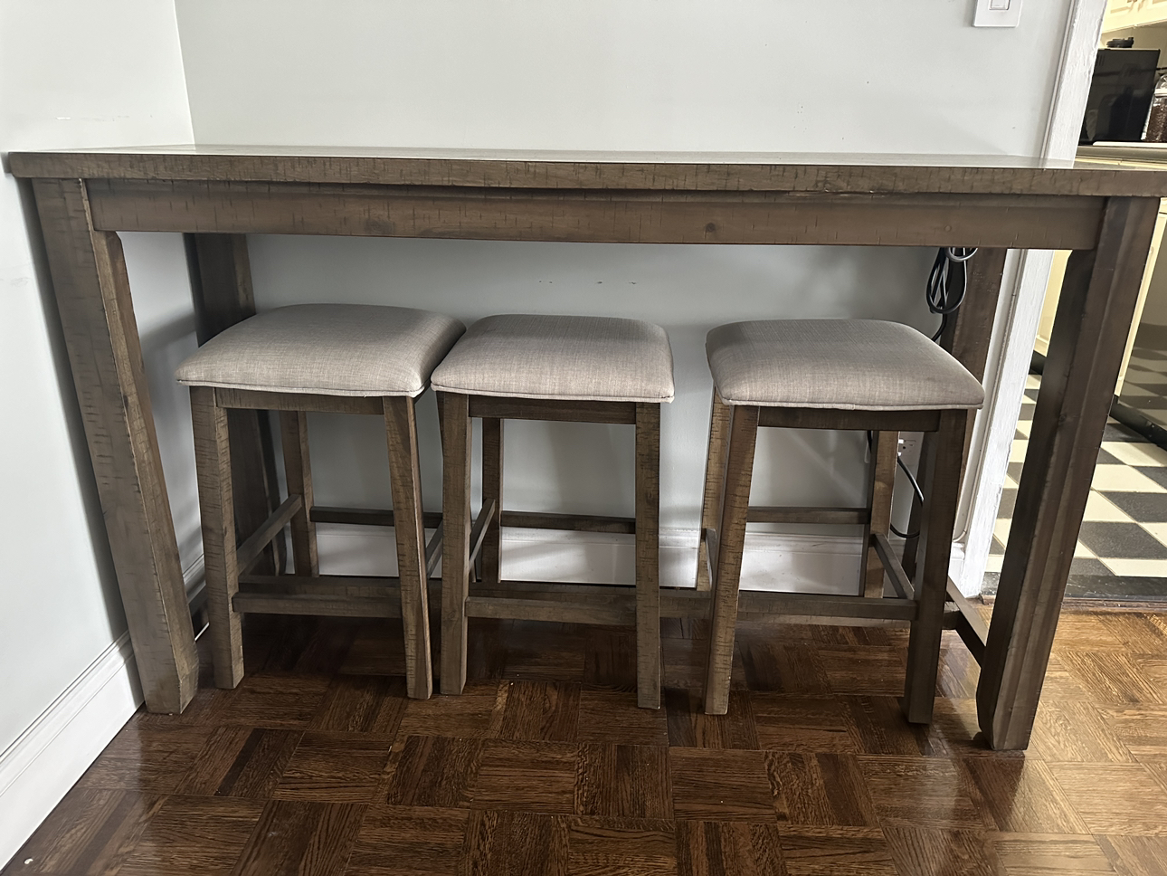 Table with three stools