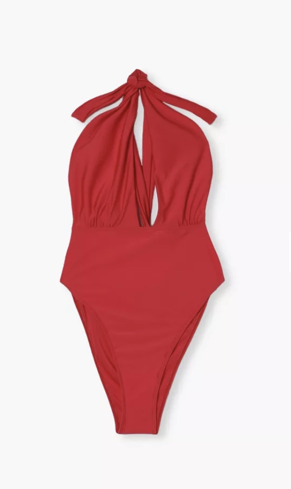 Boohoo Red Multi-way swimsuit thumbnail