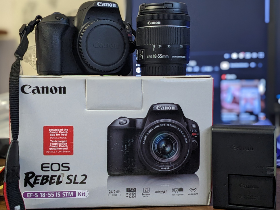 LNIB Canon Rebel SL2 DSLR + Lens + Accessories thumbnail