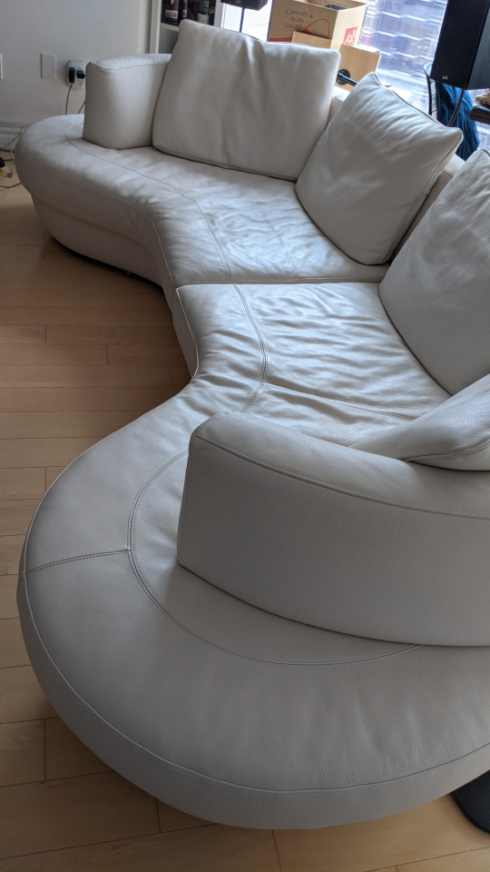 White Leather Couch image indicator(6)