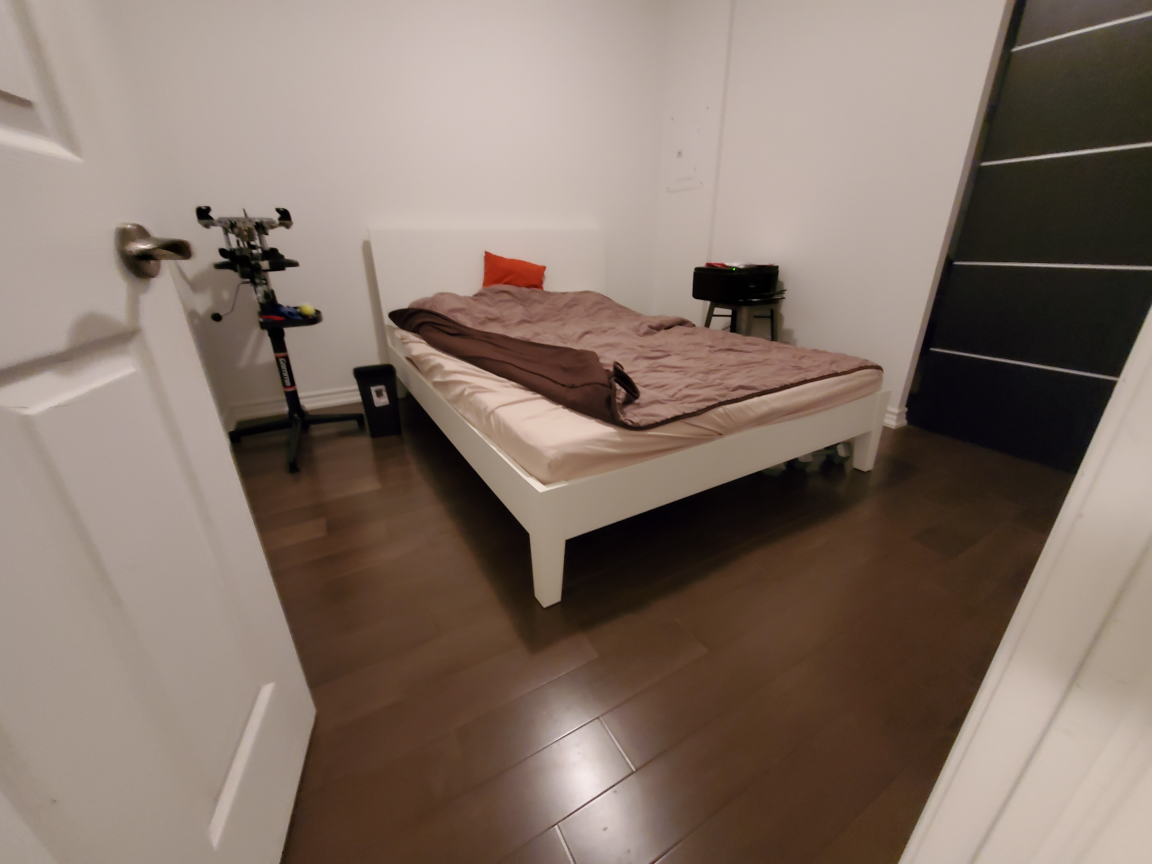 Sofa(2 pcs), queen bed frame, mattress, shag carpet - photo 4