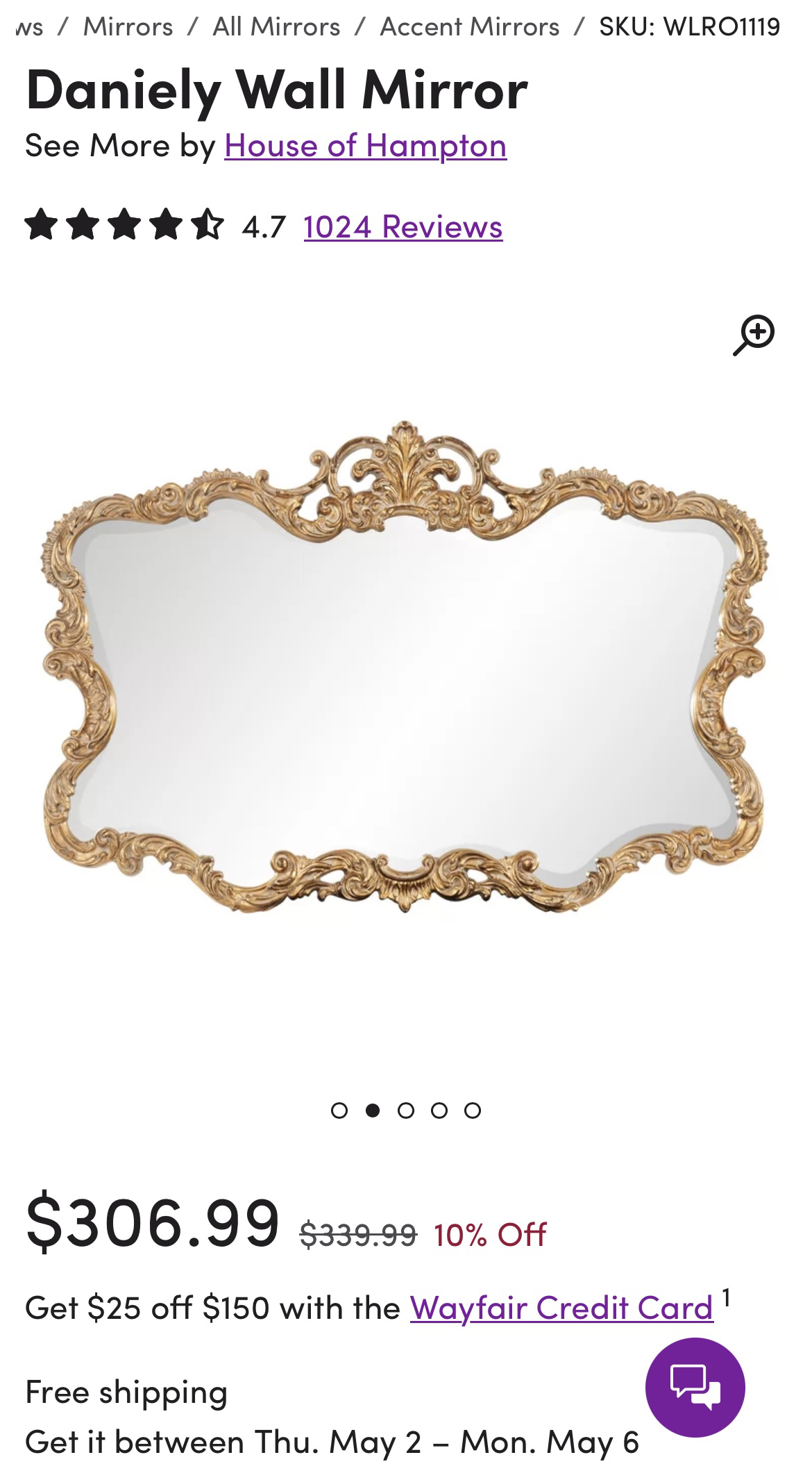 Daniely Wall Mirror- from Wayfair - photo 5