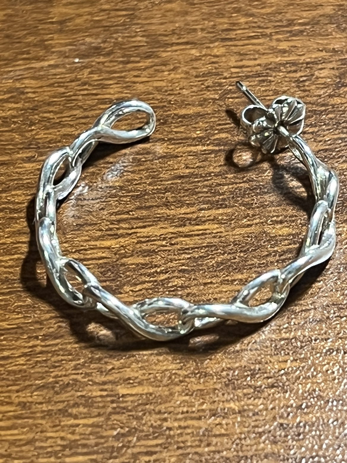 Tiffany Sterling Infinity Hoop  Rare Eternal Link - photo 2