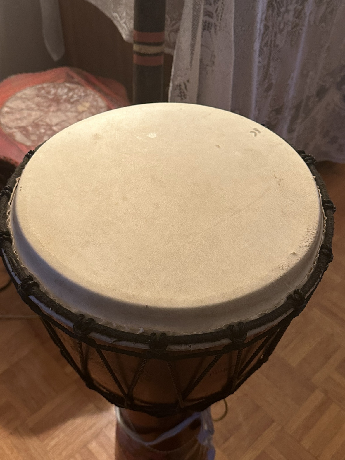 LARGE AFRICAN DRUM AVAIL thumbnail