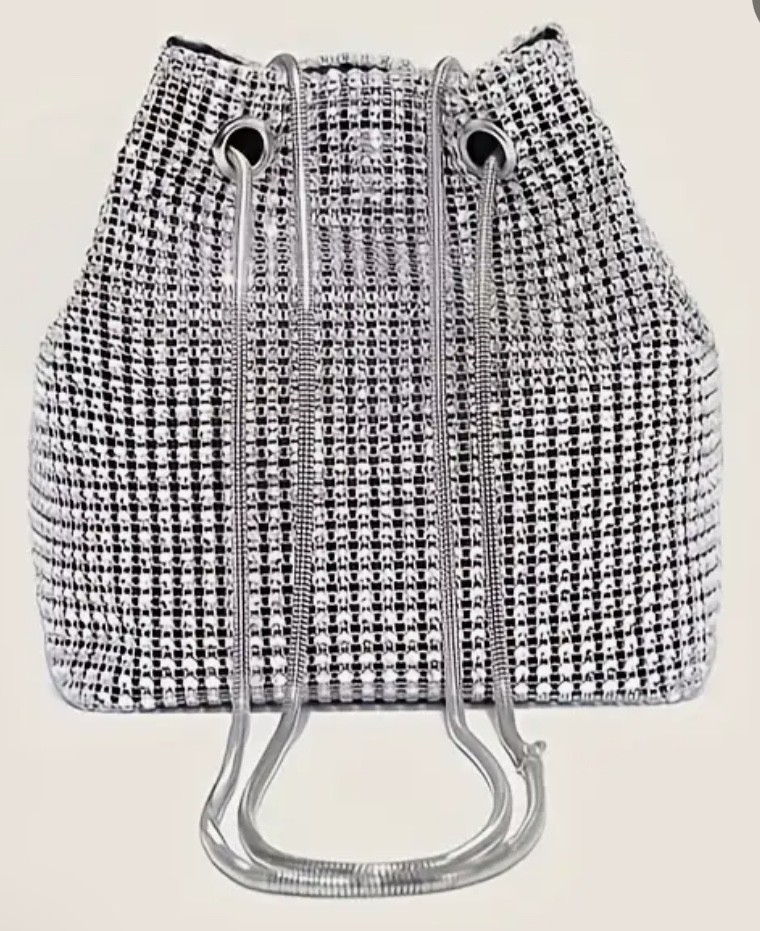 Bag rhinestone gray evening bag thumbnail