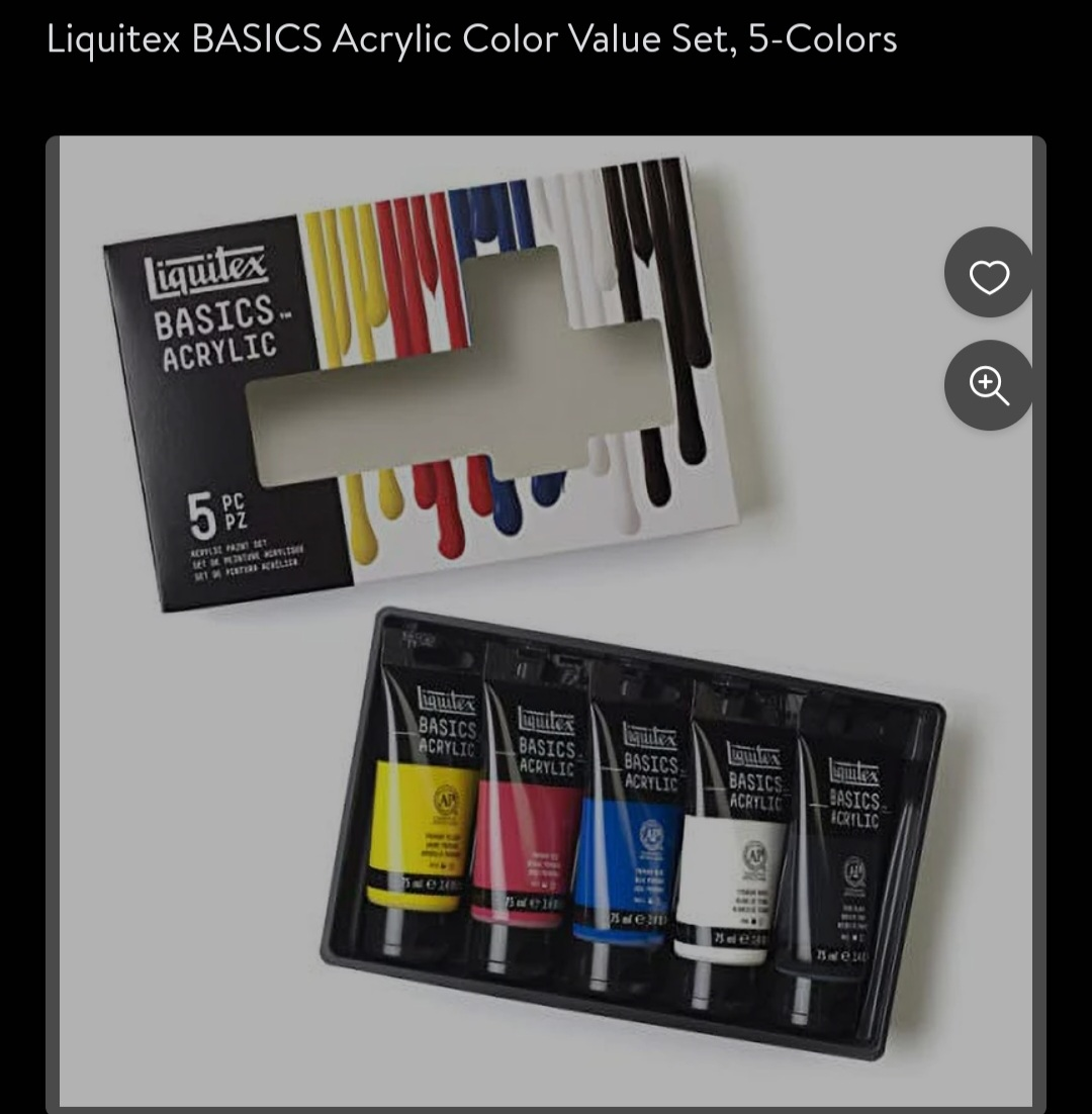 Liquitex BASICS Acrylic Color Value Set, 5-Colors thumbnail