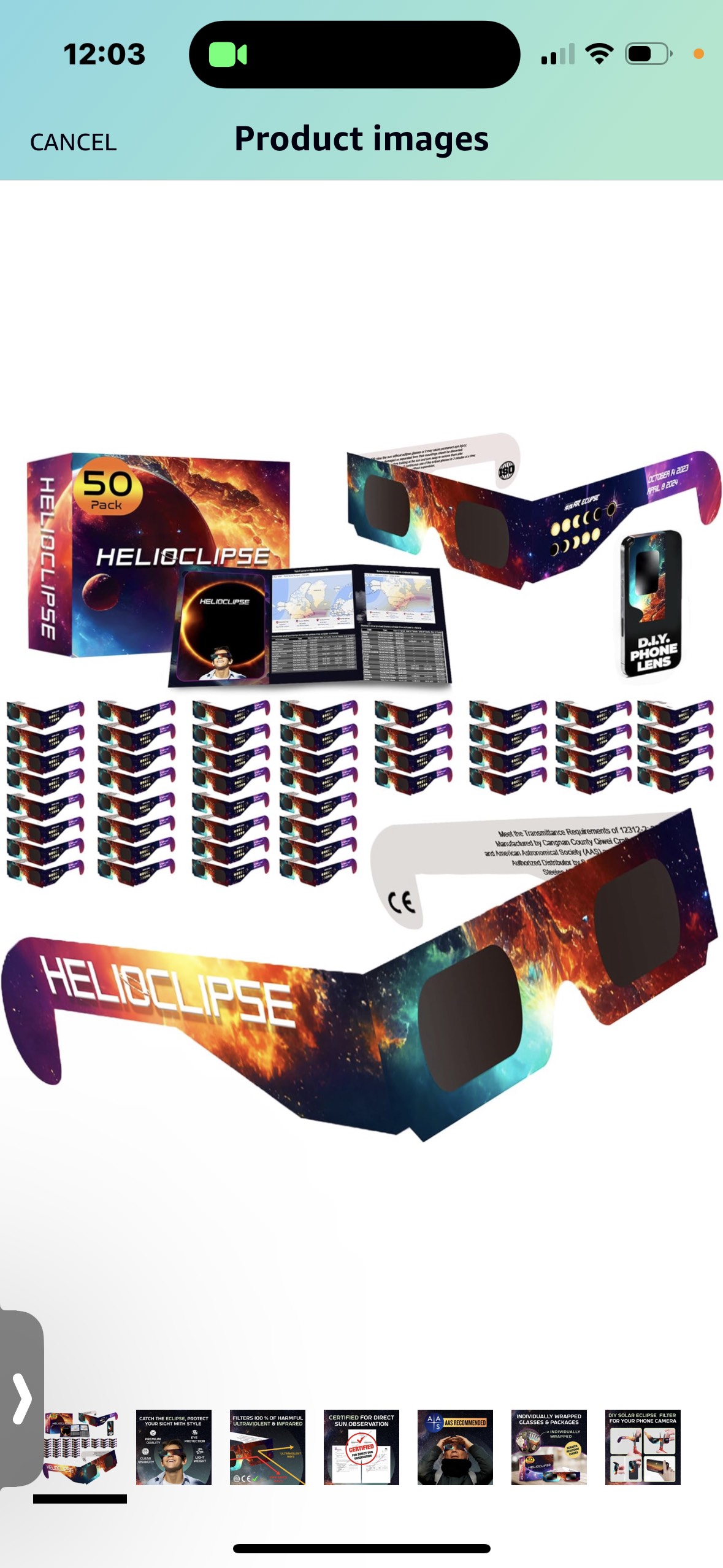 Solar eclipse glasses iso certified thumbnail