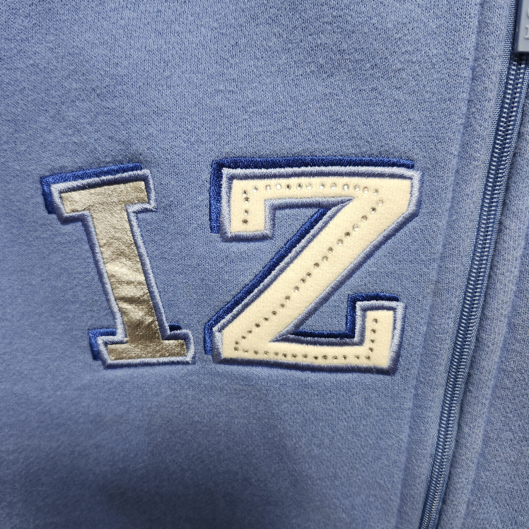IZOD BLUE ZIP HOODIE WITH LOGO #XS LIKE-NEW. image indicator(3)