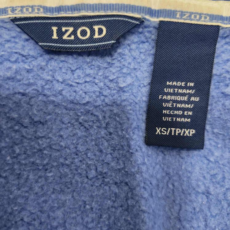 IZOD BLUE ZIP HOODIE WITH LOGO #XS LIKE-NEW. image indicator(5)