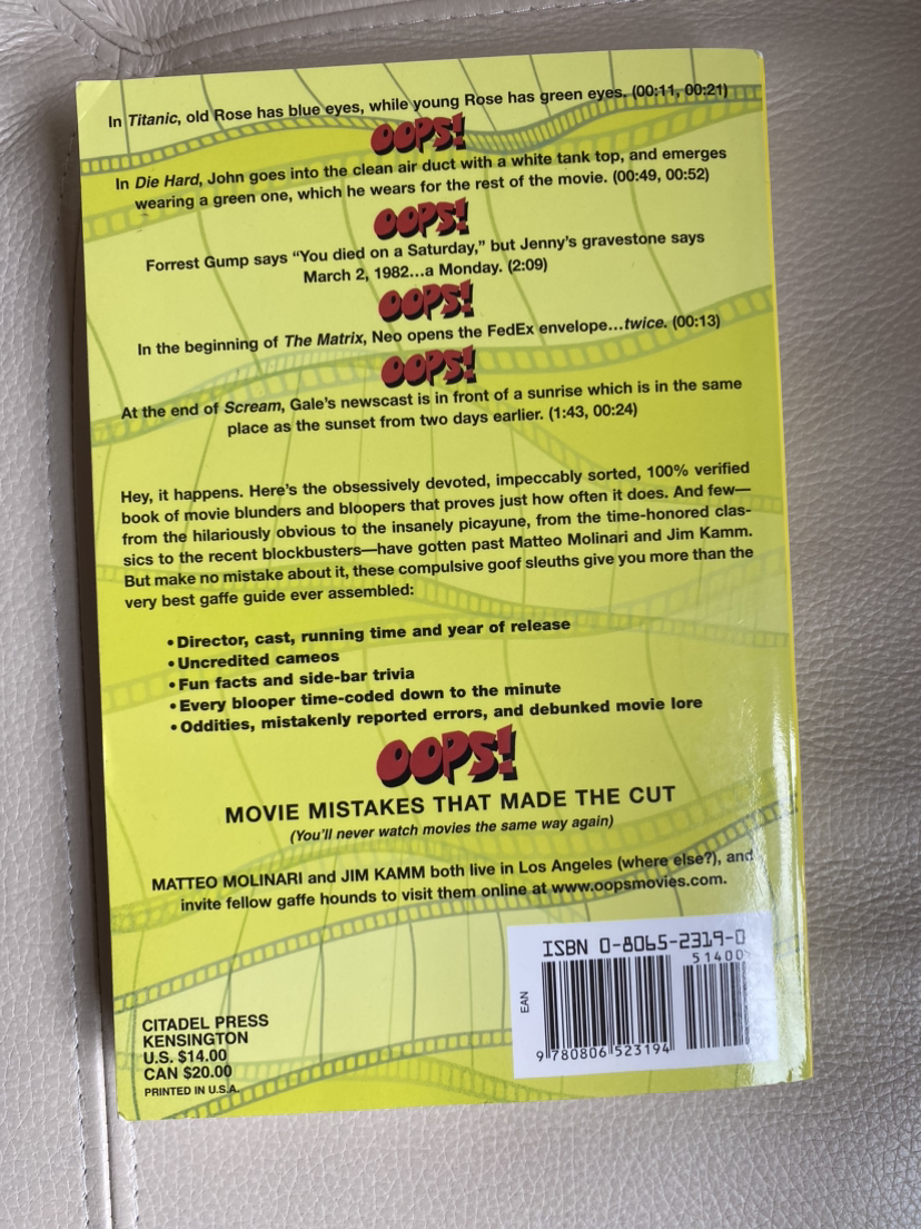 Oops! Movie Mistakes That Made the Cut by M. Molinari image indicator(2)