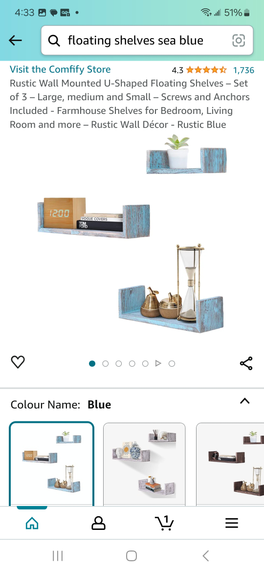 Rustic Blue U Shaped Shelving - photo 5